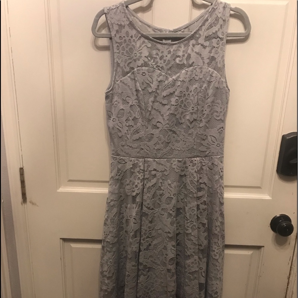 Grey high low dress